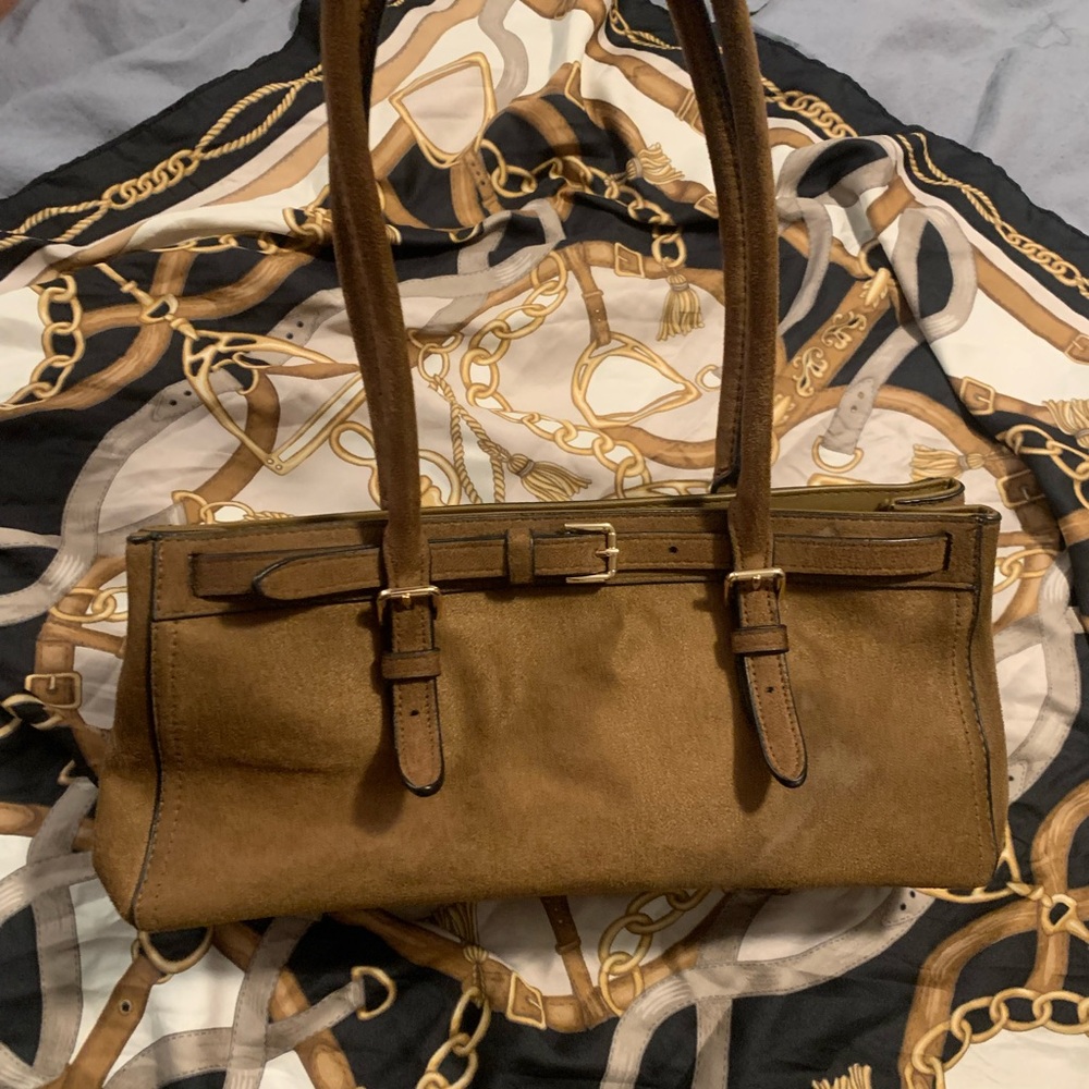 H&M Brown faux Suede Tote Bag - Picture 7 of 8